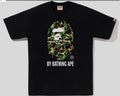 Bape Black Green Camo Logo