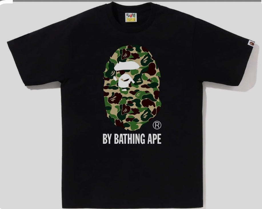 Bape Black Green Camo Logo
