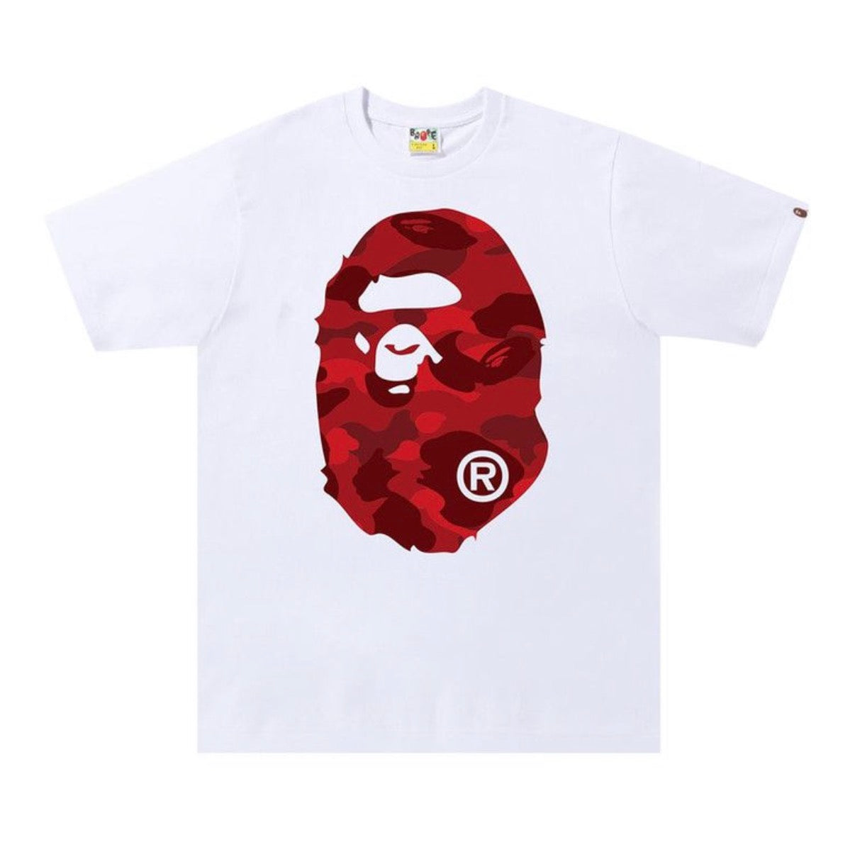 Bape White Red Logo