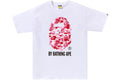 Bape White Pink Logo