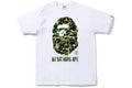 Bape White Green Camo Logo
